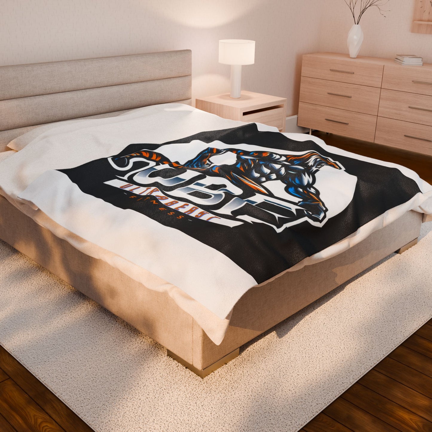 Shredded Tiger Velveteen Plush Blanket