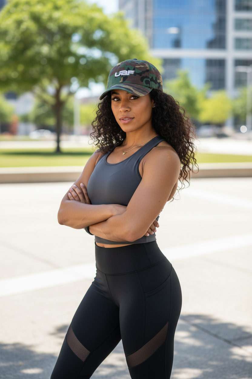 UBF Dad Hat (White Logo) — Unisex Low-Profile Embroidered Cotton Cap