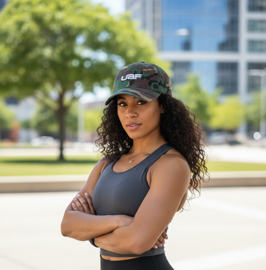 UBF Dad Hat (White Logo) — Unisex Low-Profile Embroidered Cotton Cap