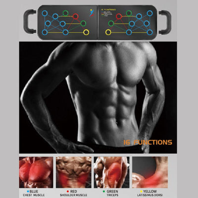 16-in-1 Push-Up Board High Quality Handle Foldable Exercise Push Up Board For Muscle Training Workout Fitness Equipment
