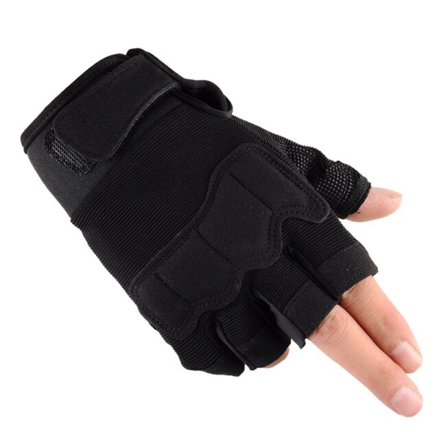 1 Pair Tactical Sports Fitness Weight Lifting Gym Gloves Training Fitness bodybuilding Workout Wrist Wrap Exercise Glove for Men