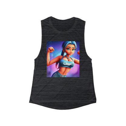 AI Anime Model Women's Flowy Scoop Muscle Tank