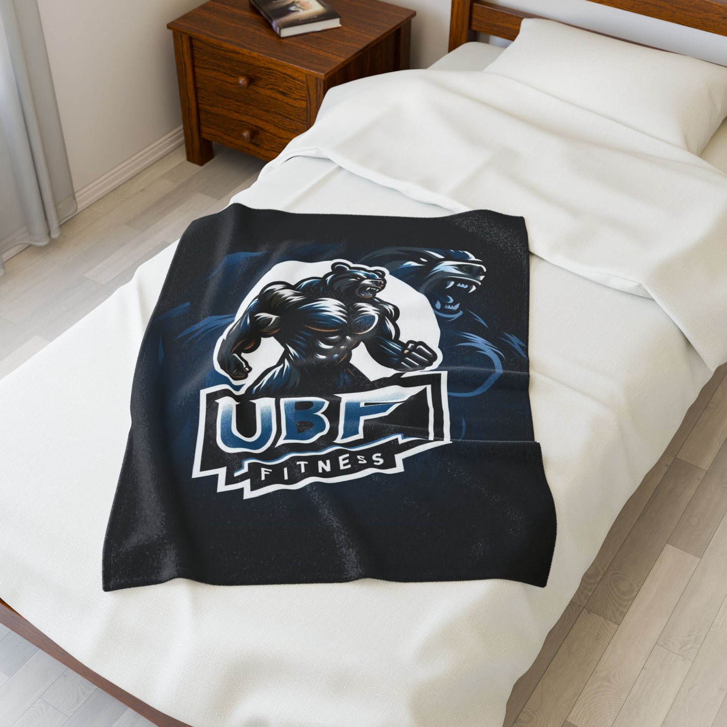 Mascot Bear Velveteen Plush Blanket