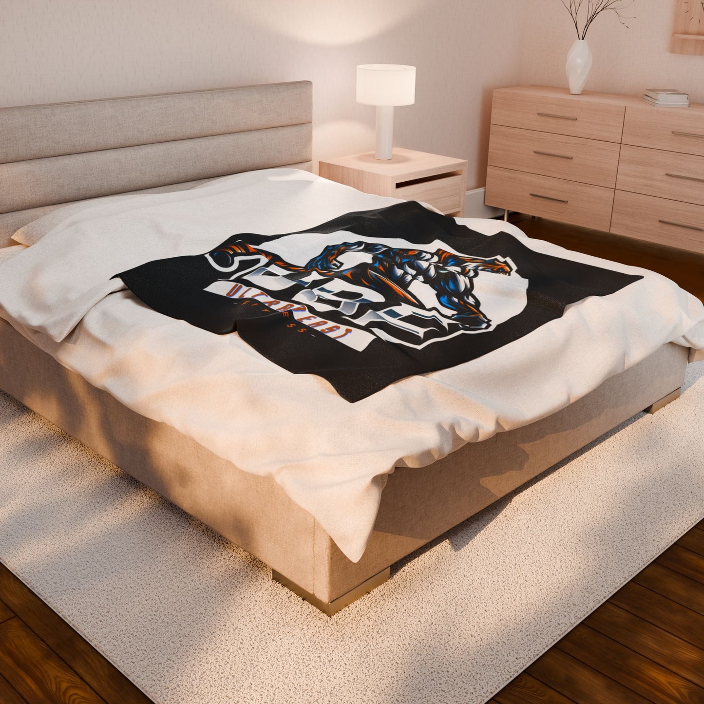 Shredded Tiger Velveteen Plush Blanket