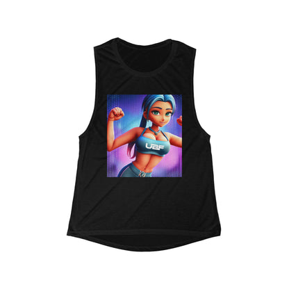 AI Anime Model Women's Flowy Scoop Muscle Tank