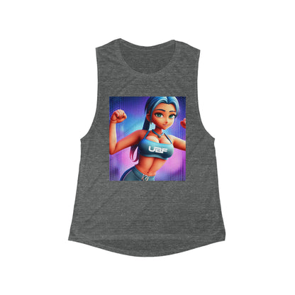 AI Anime Model Women's Flowy Scoop Muscle Tank