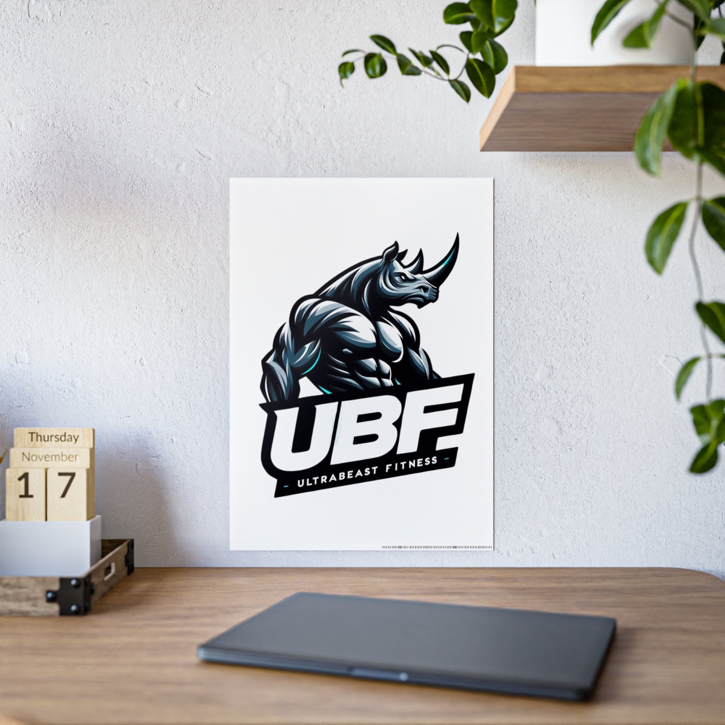 RIPPED RHINO Gloss Poster