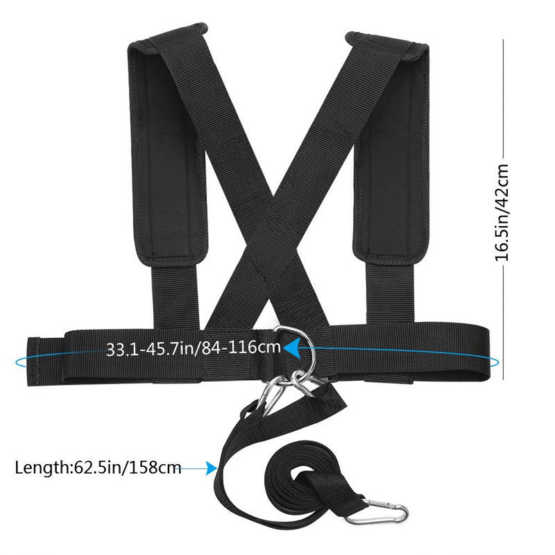 Running Exercise Workout Expander Fitness Band Resistance Bands Weight Bearing Shoulder Strap for Speed Training