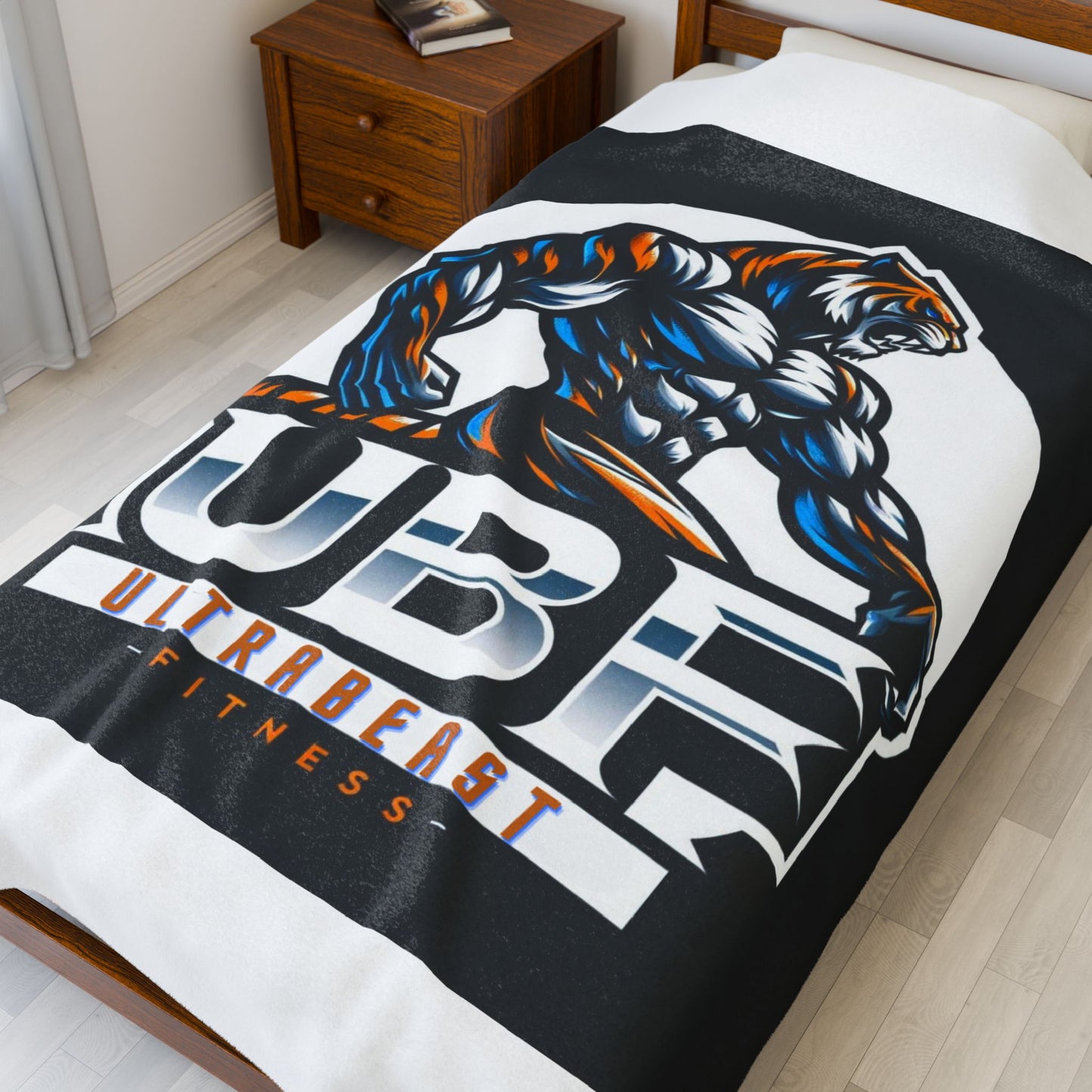 Shredded Tiger Velveteen Plush Blanket