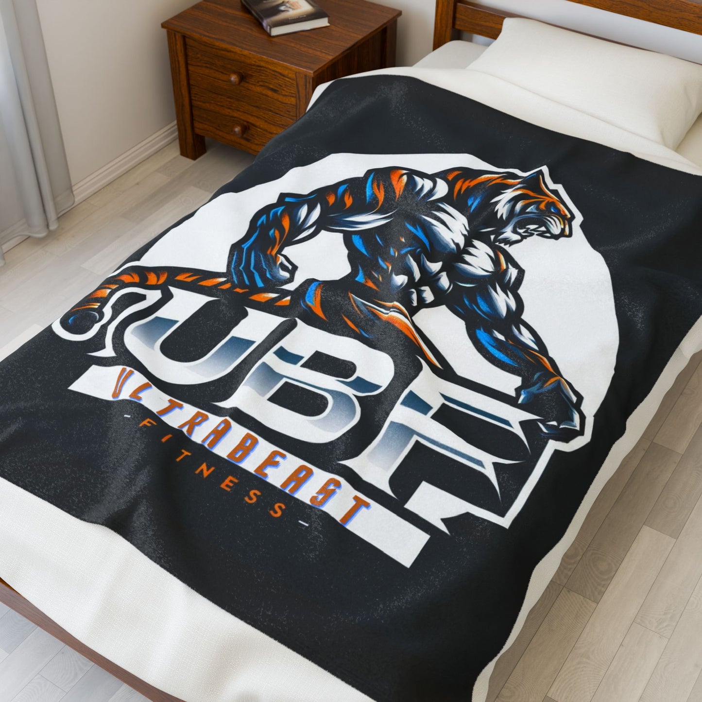 Shredded Tiger Velveteen Plush Blanket