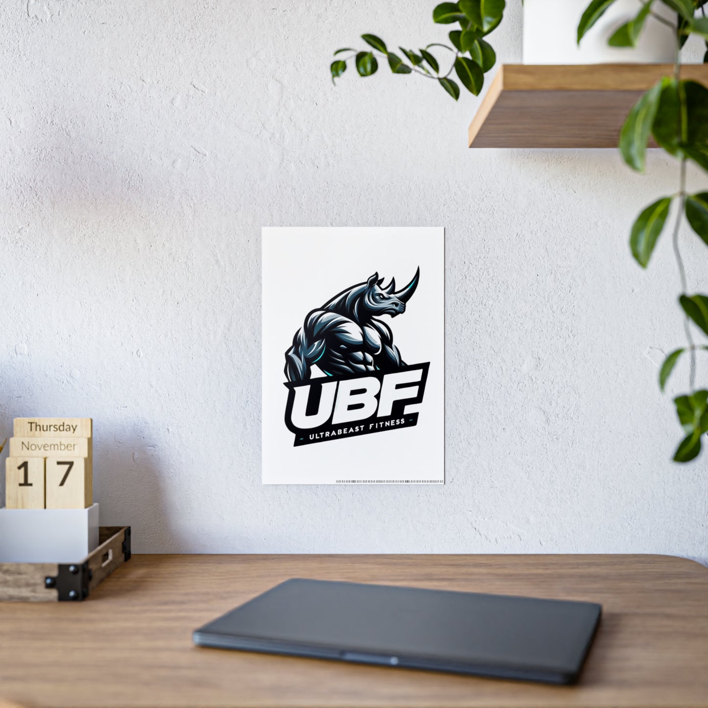 RIPPED RHINO Gloss Poster