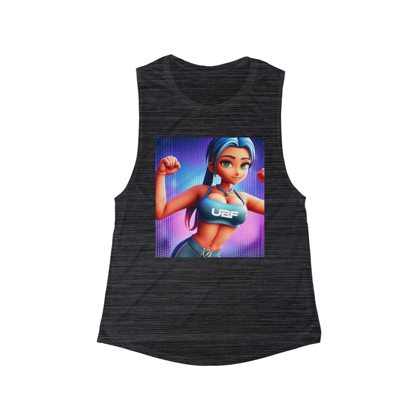 AI Anime Model Women's Flowy Scoop Muscle Tank