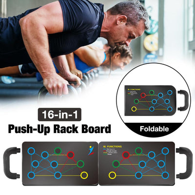 16-in-1 Push-Up Board High Quality Handle Foldable Exercise Push Up Board For Muscle Training Workout Fitness Equipment