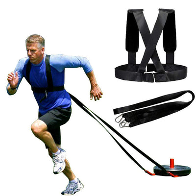 Running Exercise Workout Expander Fitness Band Resistance Bands Weight Bearing Shoulder Strap for Speed Training