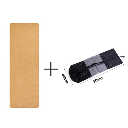 183X68cm Natural Cork TPE Yoga Mat For Fitness 5mm Sports Mats Pilates Exercise Pads Non-slip Yoga mats With Position Body Line