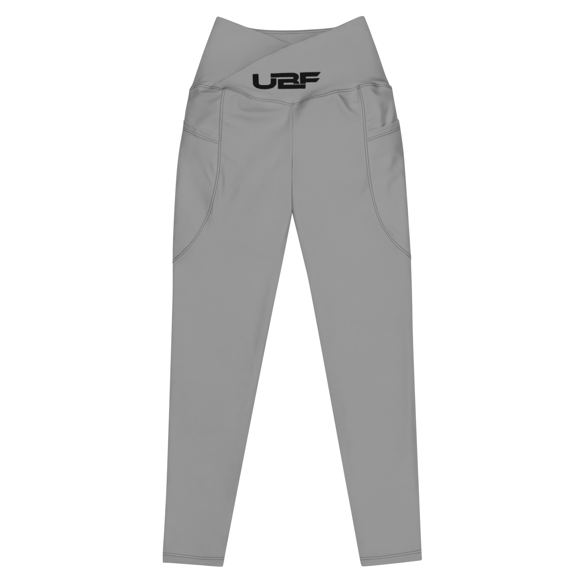 Black UBF Grey Crossover leggings with pockets