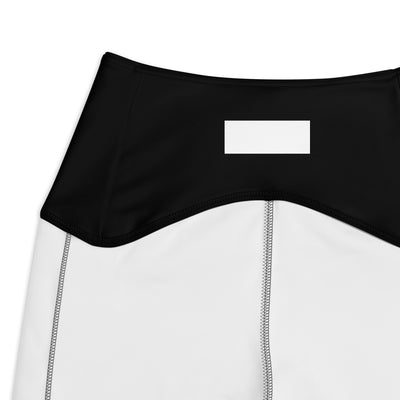 White UBF Crossover leggings with pockets