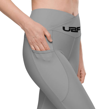 Black UBF Grey Crossover leggings with pockets