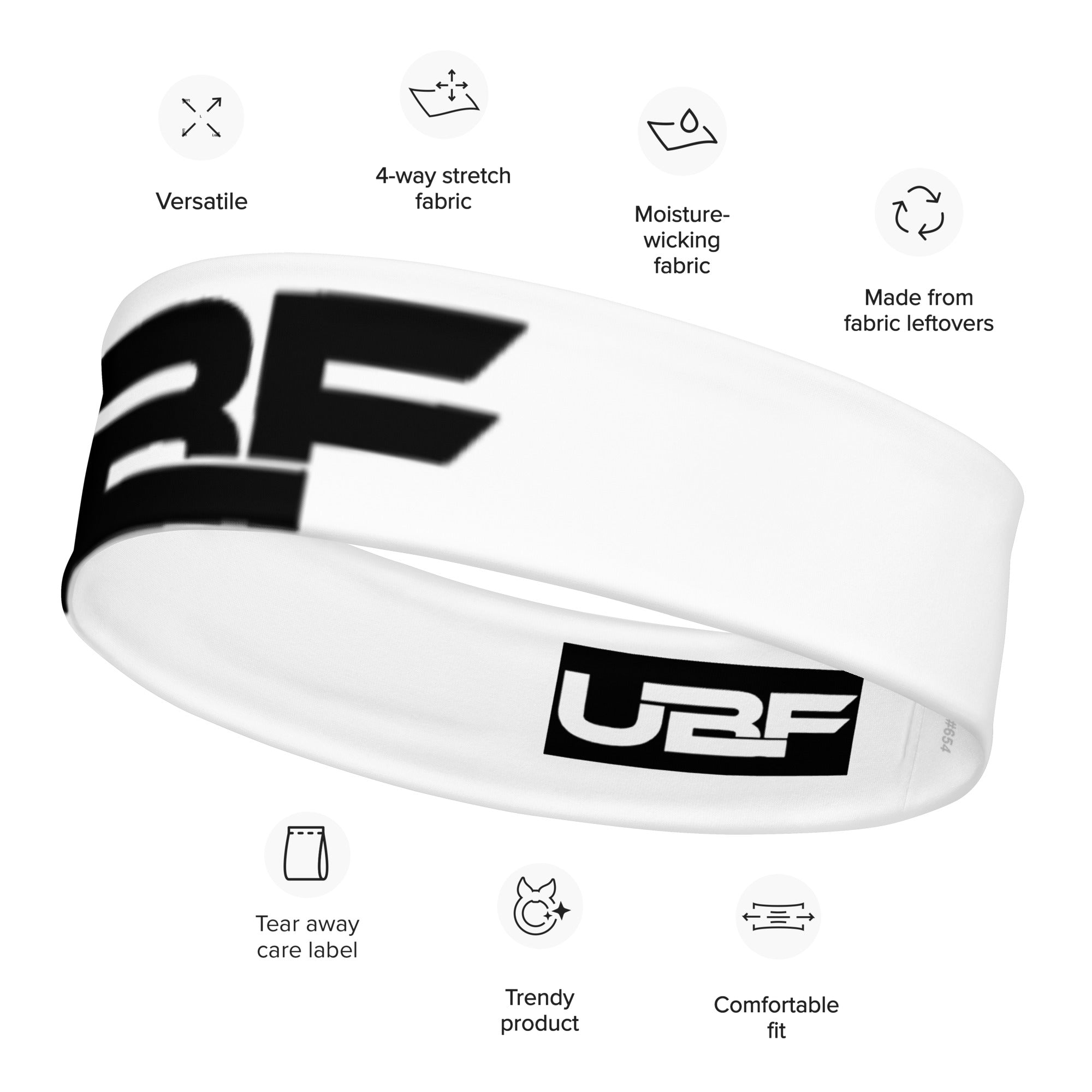 Black and white UBF Headband