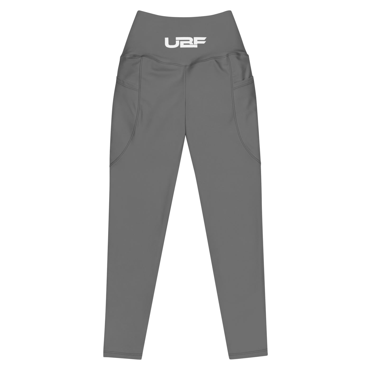 White UBF Grey Leggings with pockets