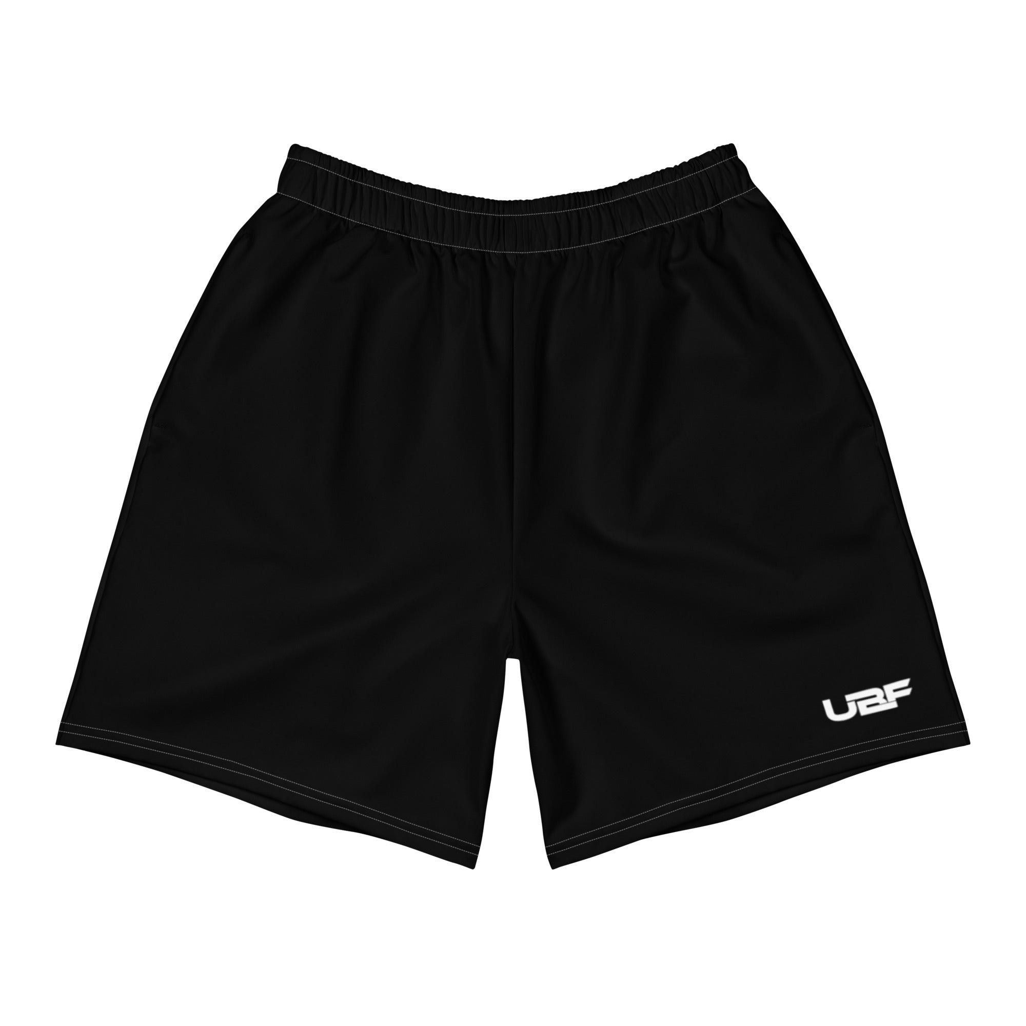 Men's White and Black Athletic Long Shorts