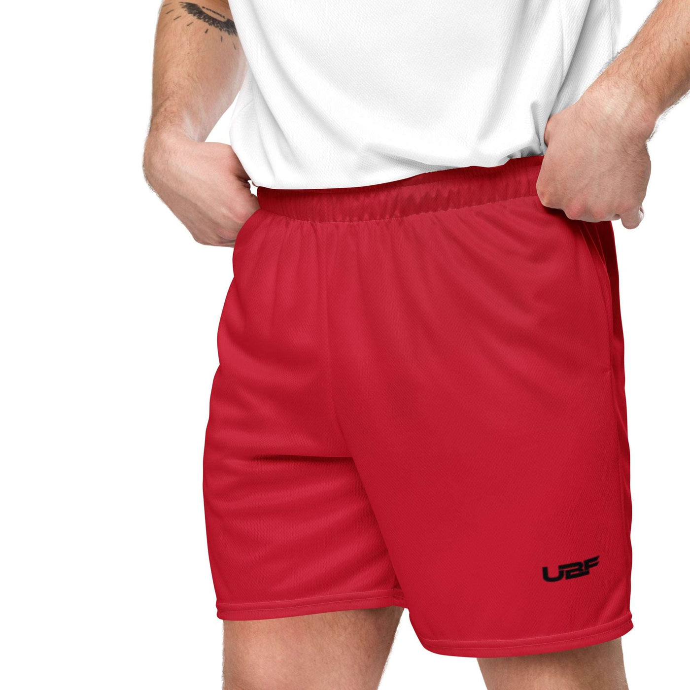 Black UBF Red mesh shorts