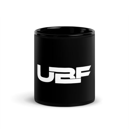 Black Glossy Mug with white UBF