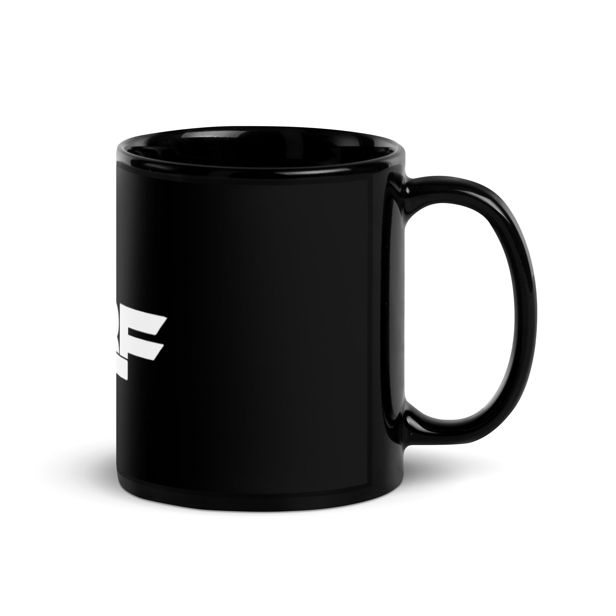 Black Glossy Mug with white UBF