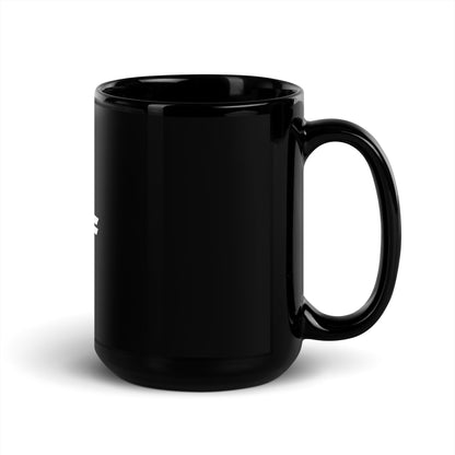 Black Glossy Mug with white UBF