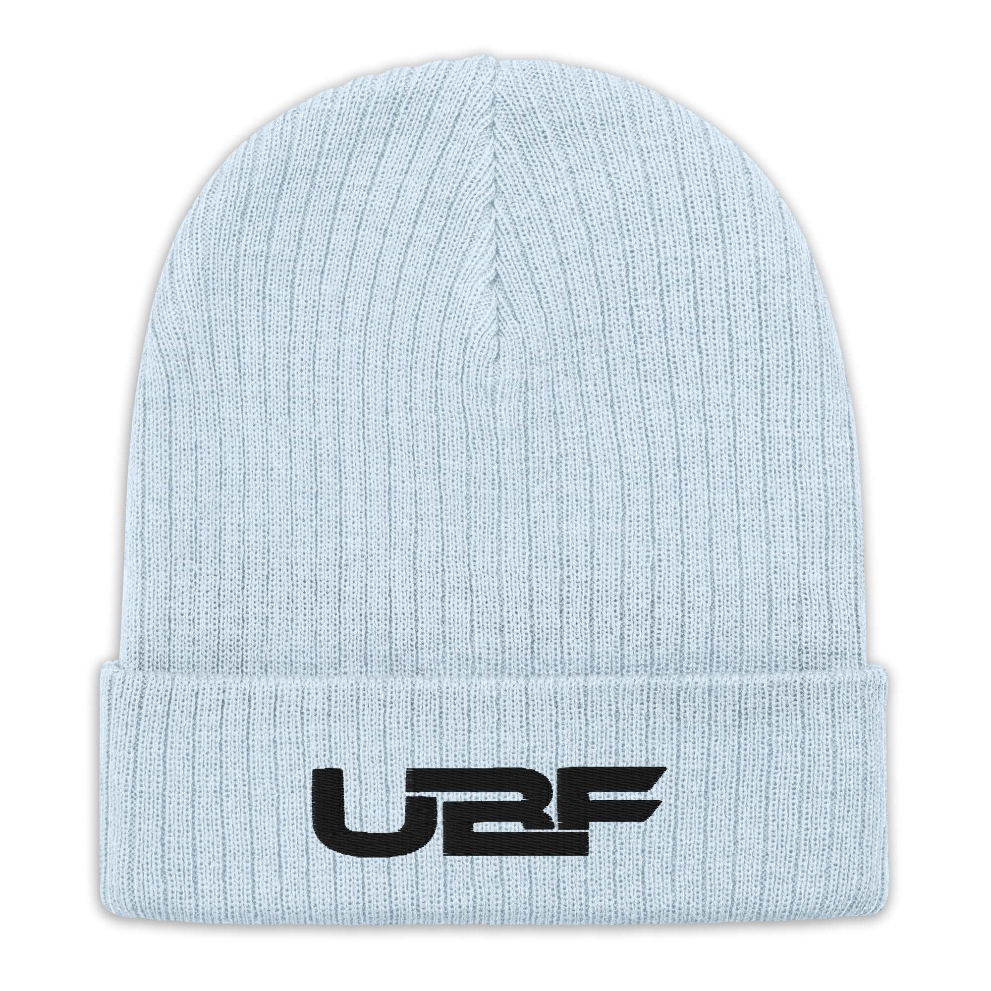 Black UBF Ribbed knit beanie