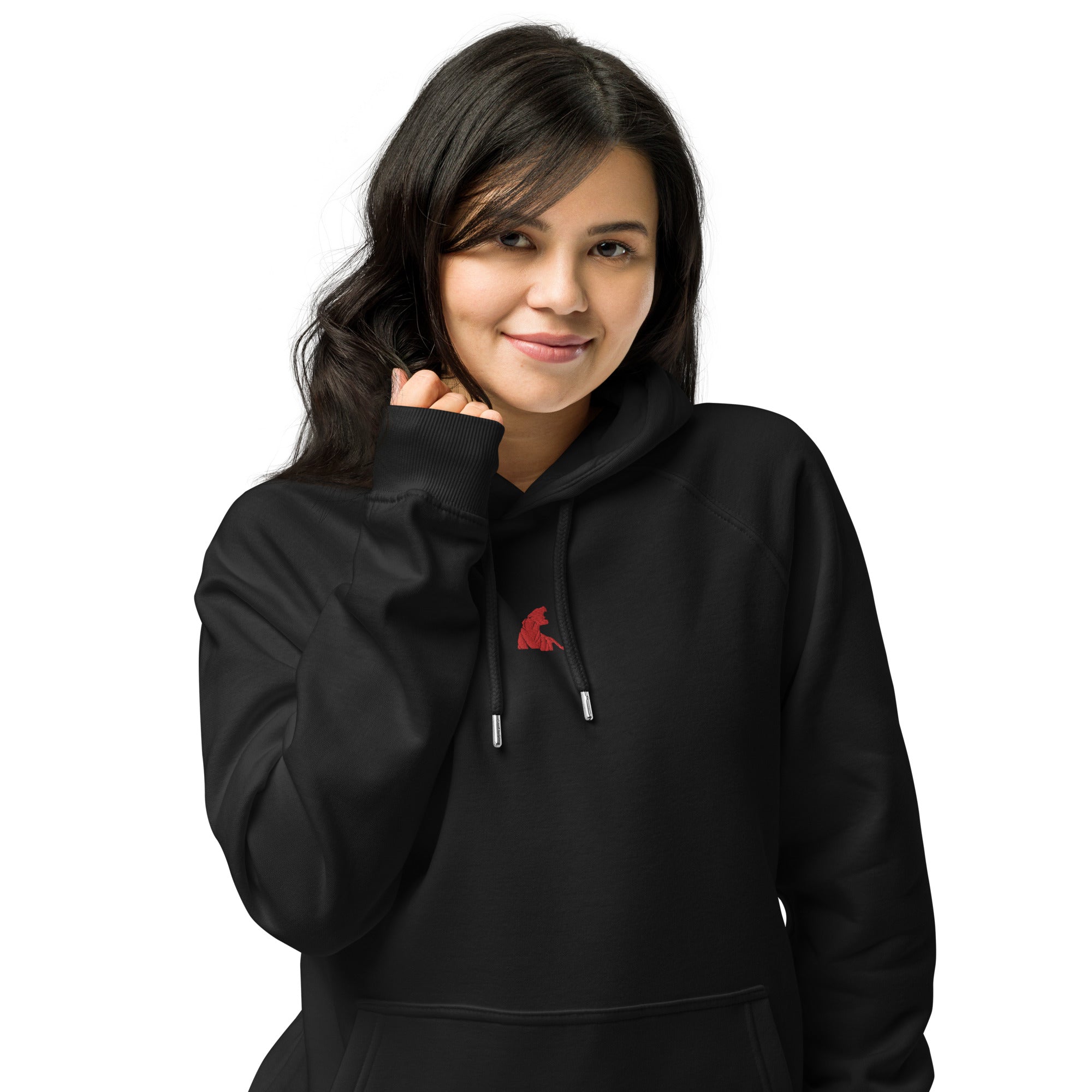 Women’s “Red Battlecat “eco raglan hoodie