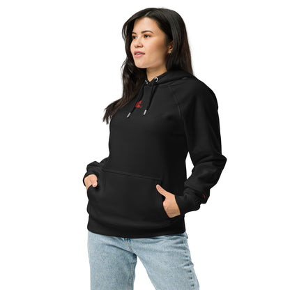 Women’s “Red Battlecat “eco raglan hoodie