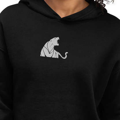 Women's Battlecat Crop Hoodie — Raw-Hem Cropped Fleece
