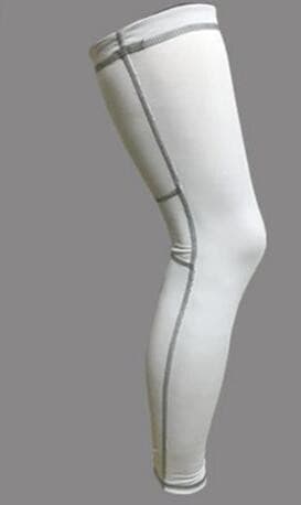 elastic leg compression sleeves.