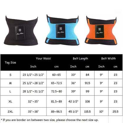 Fitness Belt Hot Body Shaper Waist Trainer Trimmer Corset Waist Belt.