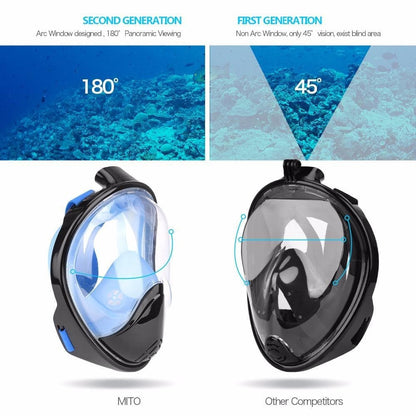 full-face snorkeling mask panorama anti-fog scuba snorkeling mask.