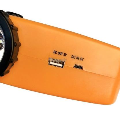 Outdoor Emergency Hand Crank Solar Dynamo AM/FM Radios Power Bank with LED Lamp.