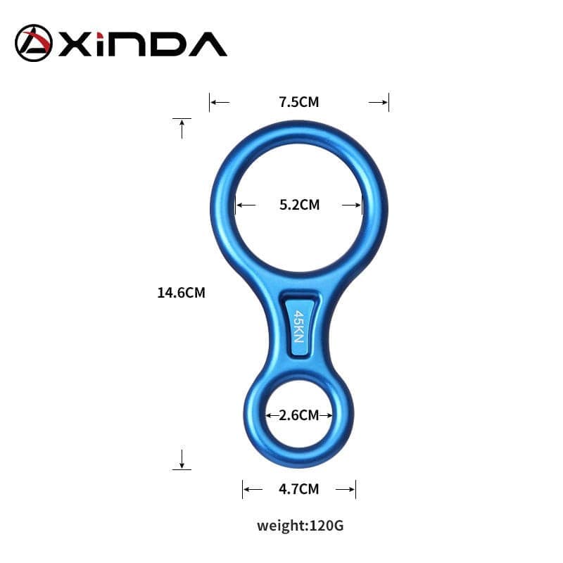 Rock Climbing 8-Shaped Eight Ring 45KN Descender.