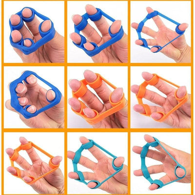 Finger strength building resistance bands.