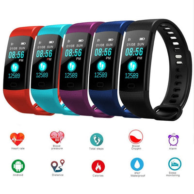 Bluetooth Smart Bracelet Heart Rate activity fitness tracker and blood pressure Monitoring.