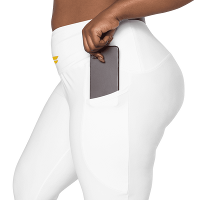 Womens Crossover leggings with pockets.