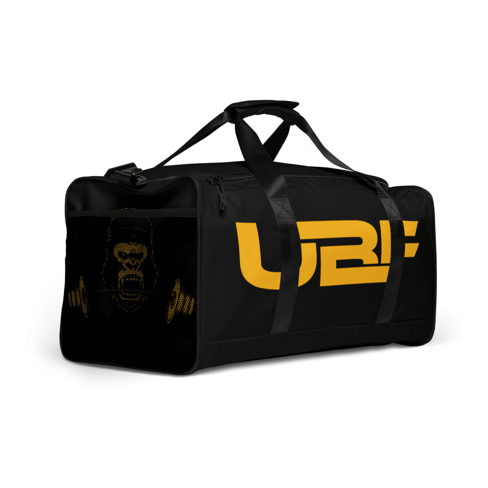 Black and Yellow UBF Duffle bag.