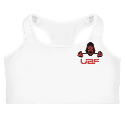 White/Red UBF Sports bra.