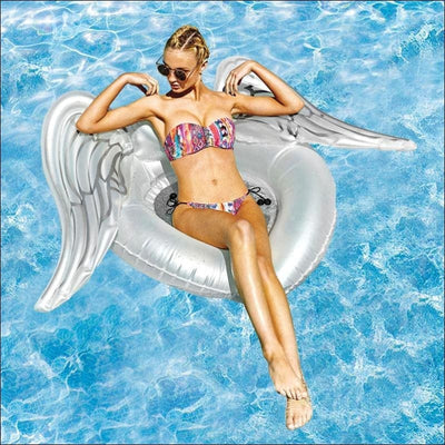 Giant White Angel Wing Inflatable Pool Float.
