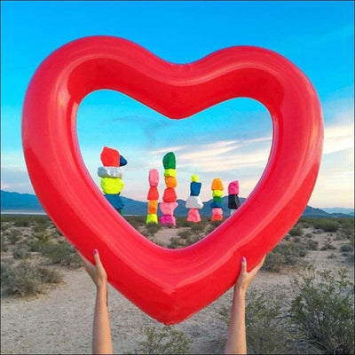 Heart shaped  Inflatable Pool Float.