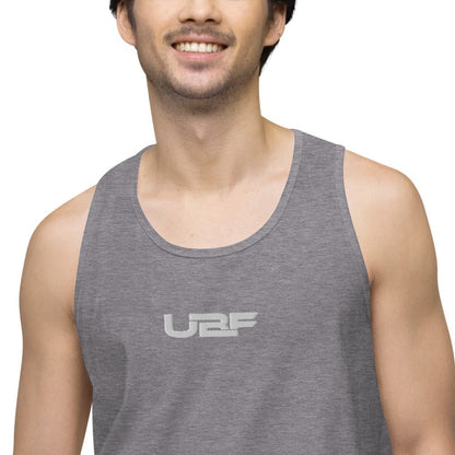 Embroidered Men’s premium UBF tank top.