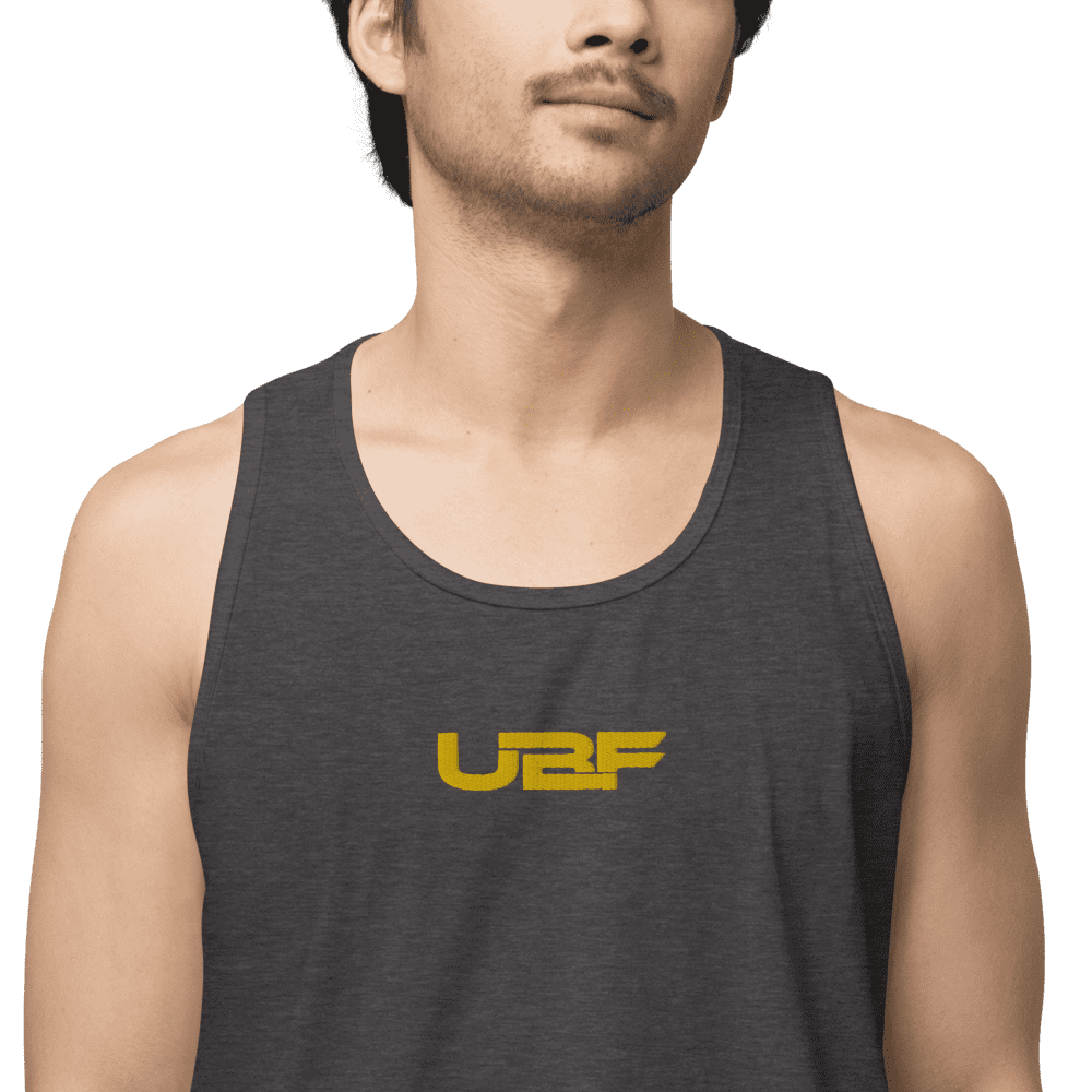 Embroidered Men’s premium UBF tank top.