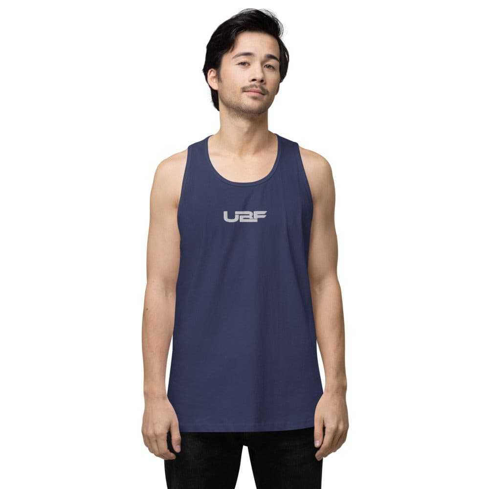 Embroidered Men’s premium UBF tank top.