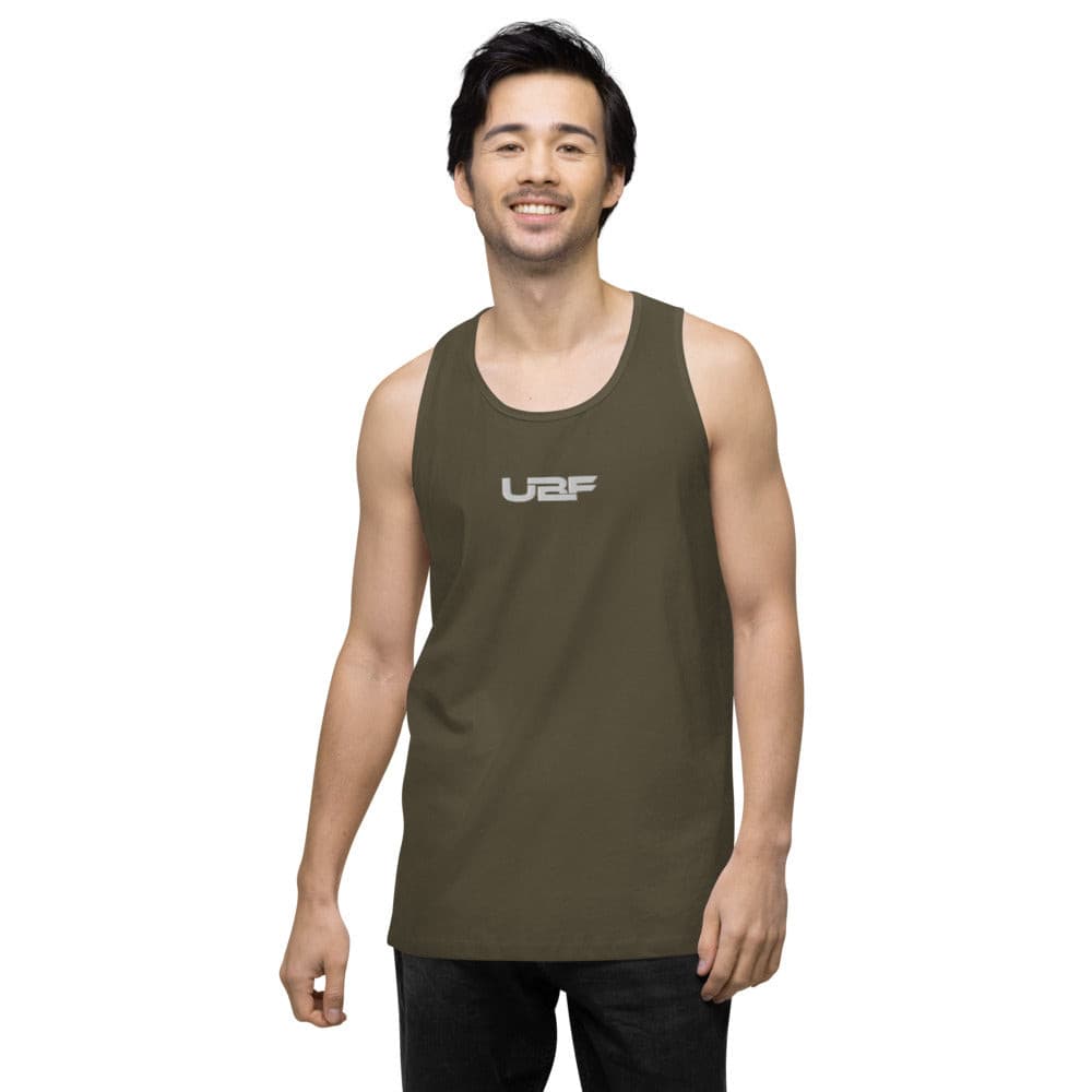 Embroidered Men’s premium UBF tank top.