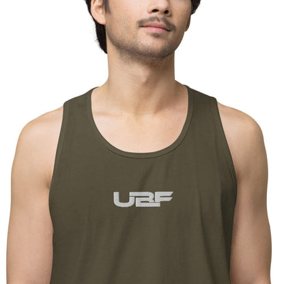 Embroidered Men’s premium UBF tank top.